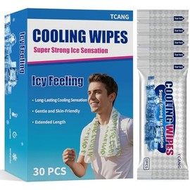 Cooling Body Wipes 30 Pack, Alcohol Free Cooling Towelettes for Outdoor Sports, Camping, Hiking, Workout and Hot Weather