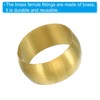 TA-VIGOR 12mm Tube OD Compression Sleeves and Ferrules, 60PCS Brass