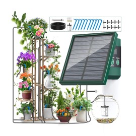 TRJZWA New Solar Irrigation System DIY Irrigation System Kit, 300 Watering Programmes
