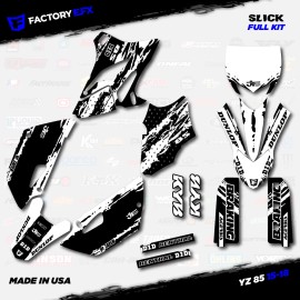 Factory EFX Black & White Slick Racing Graphics kit fits 15-21 Yamaha Yz85 YZ 85 # Decal
