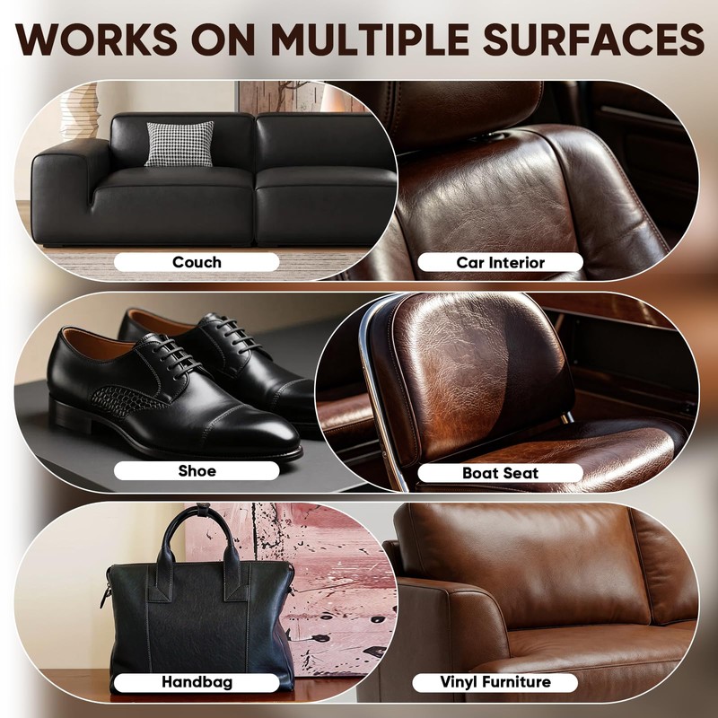 Leather & Vinyl Repair Kit,10 Mix Colors DIY Repair for