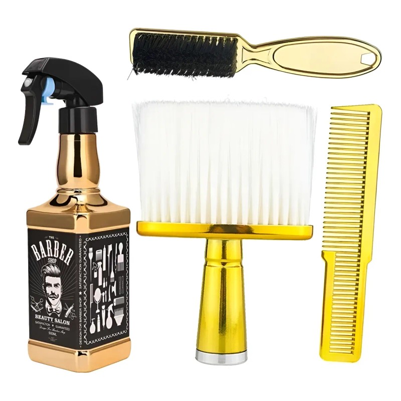 Juego De Herramientas De Peinado Para Corte De Pelo Dorado