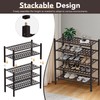 Haddockway 2 Tier Bamboo Shoe Rack Storage Organizer, Multifunctional Free