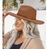 Fedora Hat - Women's Fashionable Wide Brim Hat - Belt