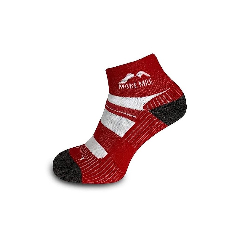 More Mile Endurance Running Socks - Red - 11-13