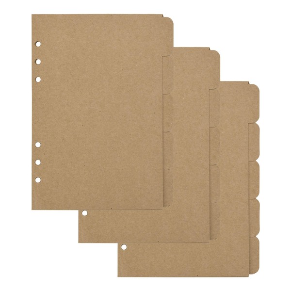 Bluecell 3 Sets Kraft Paper Divider Index Page Tab Cards