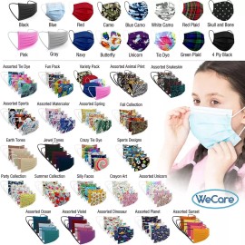 Wecare Disposable Face Masks For Kids, 50 Camo Face Masks, I