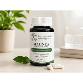 Magnea Citrato De Magnesio 450mg 30 Cápsulas Raíz Metabólica                                                                                          