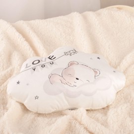 Babybest Sleeping Little Bear Shaped Cushion, Approx. 36 x 25 cm, 100% Polyester