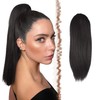 Feshfen 30 cm Ponytail Clip Extensions with Drawstring, Braid, Drawstring