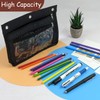 YoeeJob 1 Pack Pencil Pouch for 3 Ring Binder, Expandable