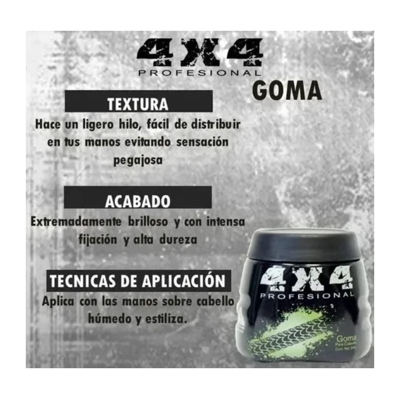 4X4 Profesional Goma para Cabello - 280 g