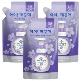 iClean Blooming Purple Hand Wash Refill, 200ml, 3 pcs / 아이깨끗해 블루밍퍼플 핸드워시 리필, 200ml, 3개