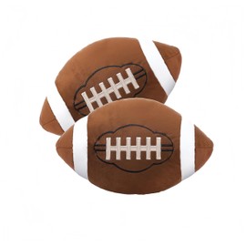 TONGMAN 2 Pcs Football Plush Pillows 12 Inch, Soft Rugby Ball Stuffed Animal Plushie, 3D Sports Pillow for Couch Bed Decor, Games Toys Gifts for Boys Girls Indoor Outdoor