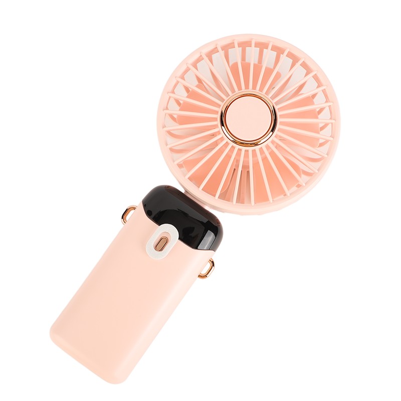 Mini Handheld Fan ABS Portable Digital Display USB Charging Foldable