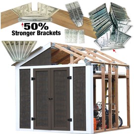 EZBUILDER 50 Structurally Stronger Truss Design Shed Builds 6in - 14in Widths Any Length Storage Garage Playhouse Easy Framing Kit 2x4 Basic Barn Roof Wood NOT Included
