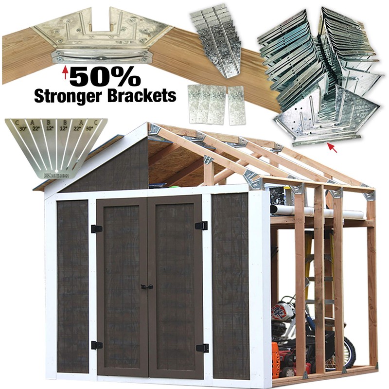 EZBUILDER 50 Structurally Stronger Truss Design Shed Builds 6in -