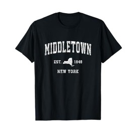 Middletown New York NY Vintage Athletic Sports Design T-Shirt