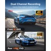 4K Dash Cam Front Rear: Dual Dash Camera for Car,