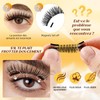 QUEWEL Magnetic Eyelashes Natural Look, Portable Magnetic Eyelashes with Applicator,