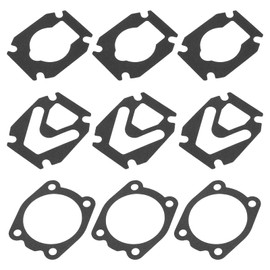PATIKIL Pad Air Compressor Valve Plate Replacement Kit, 3 in 1 Air Compressor Cylinder Head Base Valve Plate Paper Sealing Gasket, Black (3 Set)