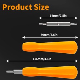 Doorbell Screws Replacement, Double Sided Doorbell Screwdriver T6 T15 Torx Screwdriver Bit Set Fit Doorbell and Pro Doorbell Safety Screw Only (Orange)