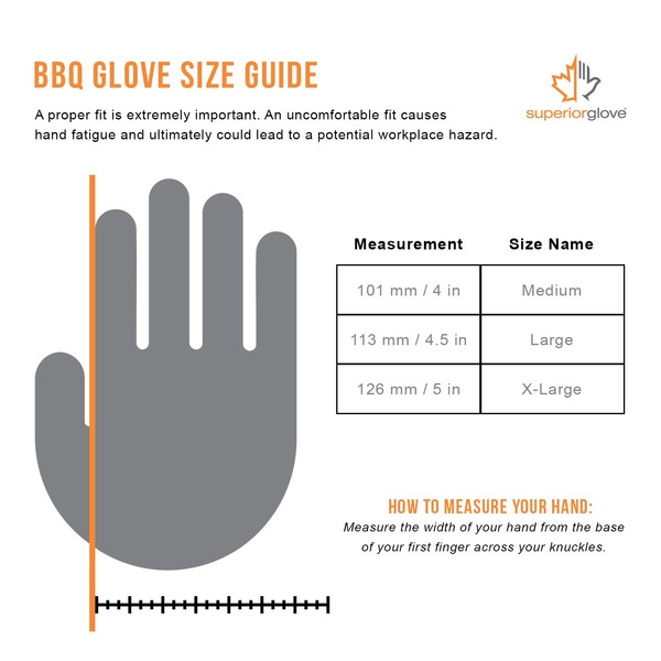 Superior BBQ Gloves - High Heat Resistant Barbecue Gloves for Grills & Smokers (Insulated Lining Protects Hands from Steam - Diamond Grip Finish for Easy Food Handling) Size X-Large