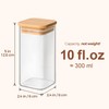 ComSaf 16Pcs Glass Spice Jars with Bamboo Lid, 10oz Airtight