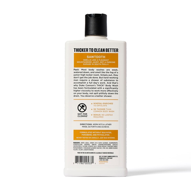 Duke Cannon Supply Co. THICK High-Viscosity Body Wash for Men