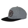 SANTA CRUZ Flame Ringed Dot Snapback Unstructured Hat Black/Grey OS
