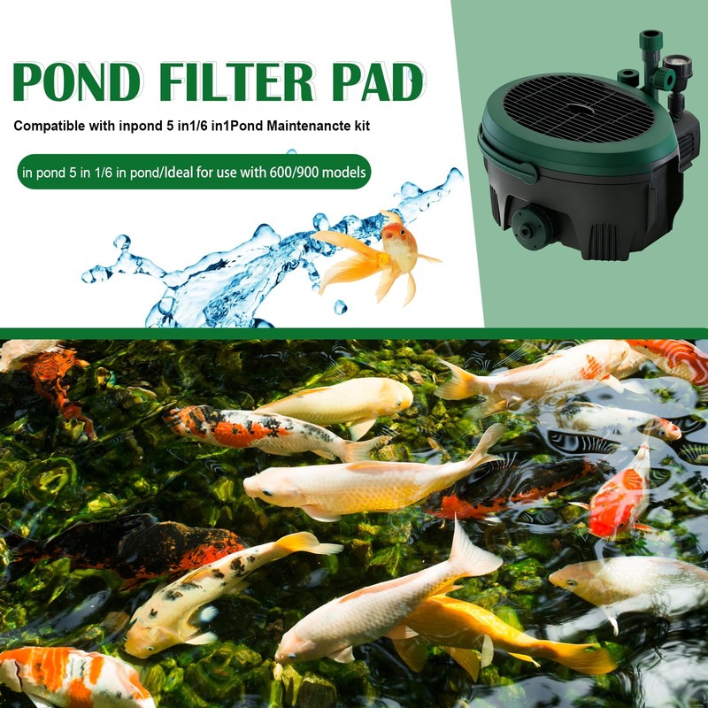 Nuanchu 2 Set Pond Filter Kits Foam Replacement Set Polymer