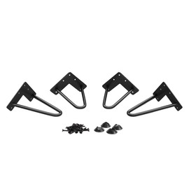 Genius Iron 6" Furniture Hairpin Legs, 3/8" Thick Set of 4, for TV Stand,Sofa Cabinet,Night Stands,etc