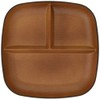Yamanaka Lacquer Natural Keyaki Heathered Square Plate, Black & Brown