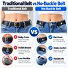 Unisex 3cm Elastic Fabric Belt for Jeans and Pants, Invisible-Style