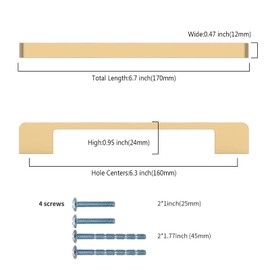 KNOKLOCK 10 Pack 6.3 Inch(160mm) Kitchen Cabinet Handles Champagne Bronze Cabinet Pulls Kitchen Cabinet Hardware Gold Drawer Pulls for Cupboard Wardrobe