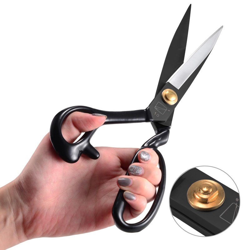 Left-Handed Fabric Scissors, 10 Inch Sewing Dressmaking Tailor's Shears adults