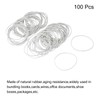 sourcing map 100 Pack Rubber Band Stretchable Elastic Band White