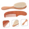 BESPORTBLE 1Set Wooden Comb Wool Brush for Gentle Scalp Massage