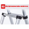 Telescopic Ladder, Folding Step Ladder, Retractable Aluminum Ladder Multi-Position, Adjustable