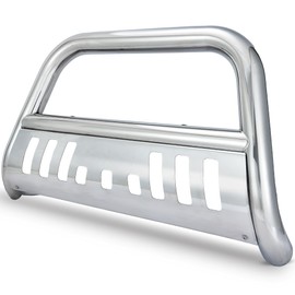 YITAMOTOR Bull Bar Compatible for 2005-2015 Toyota Tacoma, Silver Brush Push Grille Guard Front Bumper