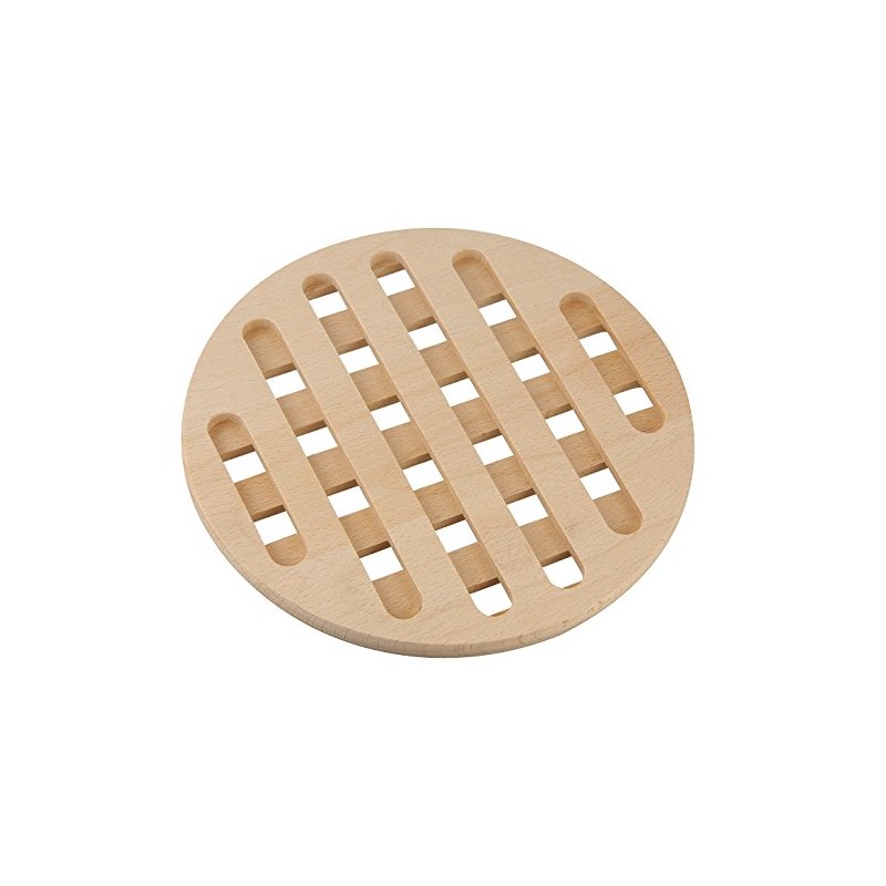 Fackelmann 31085" Fair Beech Trivet Round, Wood, Beige
