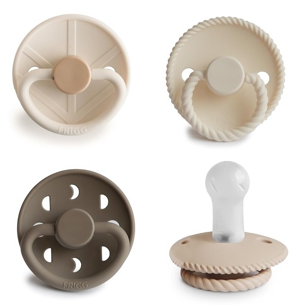 FRIGG SilkySoft Silicone Baby Pacifier 4-Pack Crystal Sparkle | Made