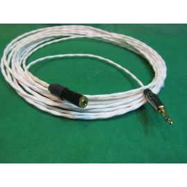DC Pro Custom cable 25 Ft SILVER PLATED 3.55 MM 1/8" AUDIOPHILE HEADPHONE EXTENSION CABLE.