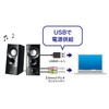 Sanwa Supply MM-SPL20UBK USB Powered Speaker (Practical Maximum Output 6W)