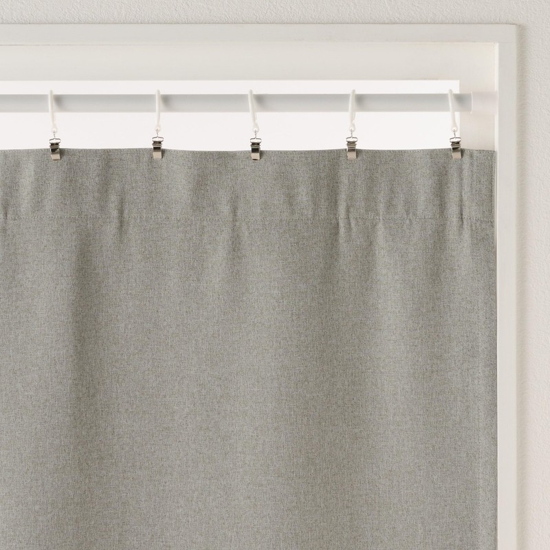 Mu-in Ryohin Flame-Retardant and Blackout Dobby Weave Non-Pleated Curtain, Width