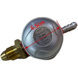 SMETA Propane Gas Regulator Valve 30 Mbar Outlet Pressure for Barbecue 1M Hose