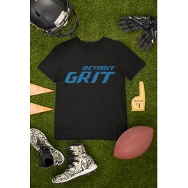 Expression Tees Hoodie Grit Detroit Football Adult Large Black