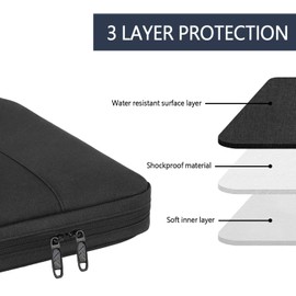 MATEIN Laptop Bag 15.6 Inch, TSA Laptop Case 15 for Men, Water Resistant Laptop Sleeve Mens Laptop Bag with Pockets and Compartments Compatible with Acer HP Notebook, Gift for Women Man, Black.