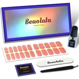 Beaolata Nail Polish Strips - 44 Wraps, Stickers, Gel Strips, Easy Apply & Remove, Long Lasting, Salon Quality (Pink Clover Lawn)