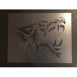 Wolf Stencil #2 Reusable 10 mil Thick 8in x 10.5in sheet